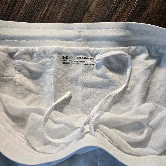 UNDER ARMOUR White Athletic/Athleisure Shorts w/ Built-In Briefs NWOT/SIZE 3X - Picture 2 of 4